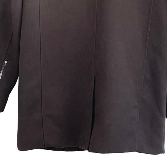 H&M Black Twill Coat Trench Jacket - Picture 7 of 8